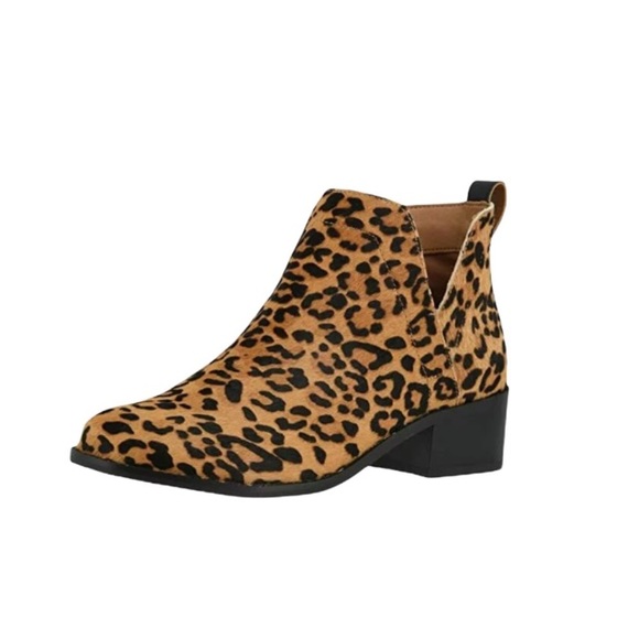Vionic Leopard Hope Clara Bootie Chelsea bootie cow hair 8 Water-Resistance NIB - Picture 12 of 13